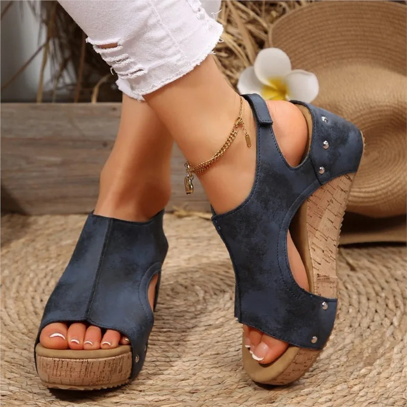 Sandals Shoes Women Summer Soft Women Shoe Slides Women'S Sandals Wedge Shoes Woman Platform Heels Slippers Women Footwear