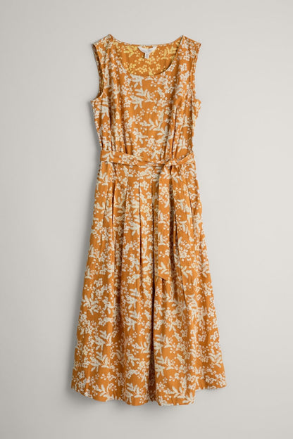 Seasalt Women'S Dress - Yellow Belle Fit-And-Flare Midi Dress - Regular - Mimosa