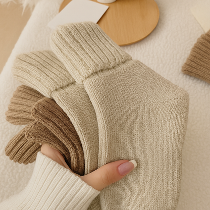 5 Pairs Cozy Knit Mid-Calf Socks