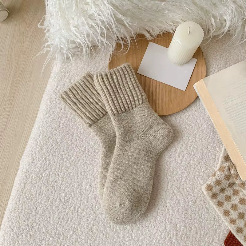 5 Pairs Cozy Knit Mid-Calf Socks