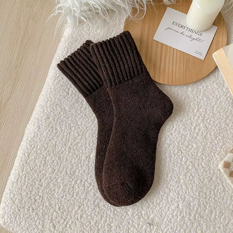 5 Pairs Cozy Knit Mid-Calf Socks