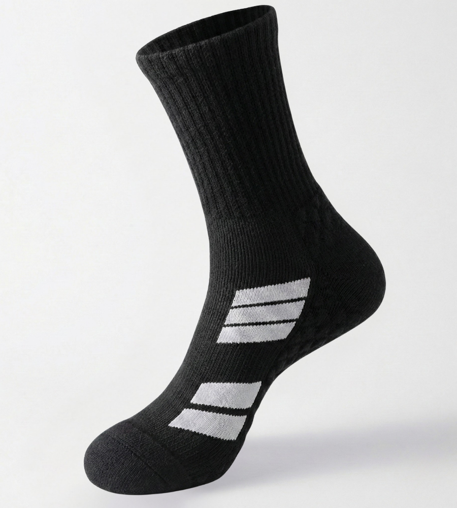 Black orthopedic crew sock