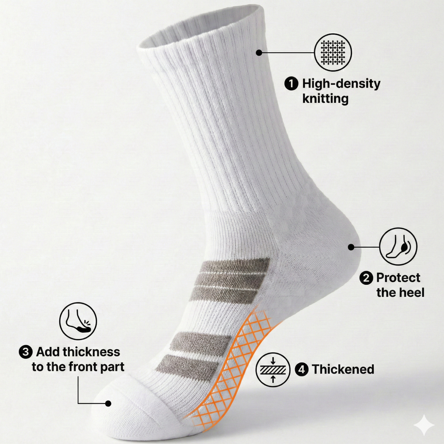 Orthopedic Crew-Socks